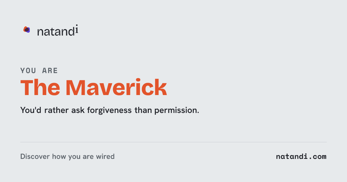 The Maverick — Natandi operating-model card