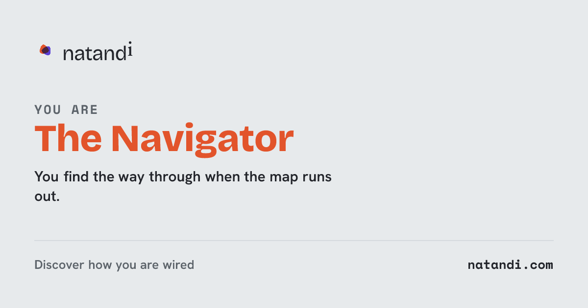 The Navigator — Natandi operating-model card