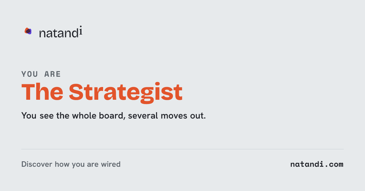 The Strategist — Natandi operating-model card